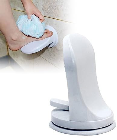 Shower Foot Rest Stand, Fußstützenständer für die Dusche, Fußstütze mit Saugnapf, Fußstütze-Kunststoff Badezimmer Dusche Rasur Beinhilfe Fußstütze Saugnapf Schritt, Dusche Fußstütze