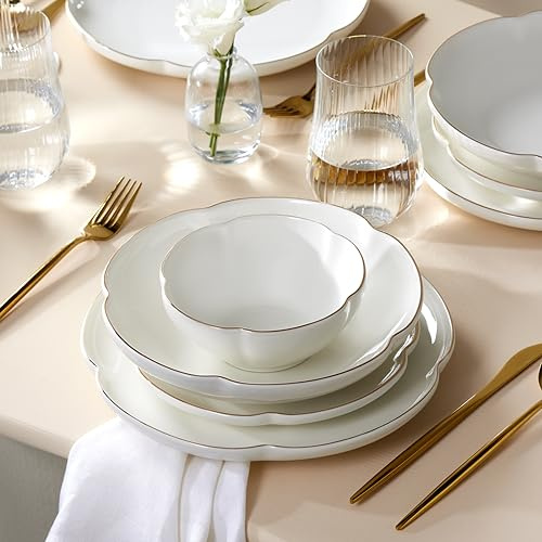 Karaca Flora Porzellan Geschirrset, 6 Personen, 24-pièces - Service de table élégant pour des moments de plaisir