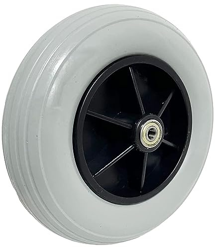 8 x 2 (200x50) 8 Caster Solid Rubber Front Rear Caster Tires Wheels Assembly for Many Standard Rollchairs Powerchairs/Electric Rollchair Replace