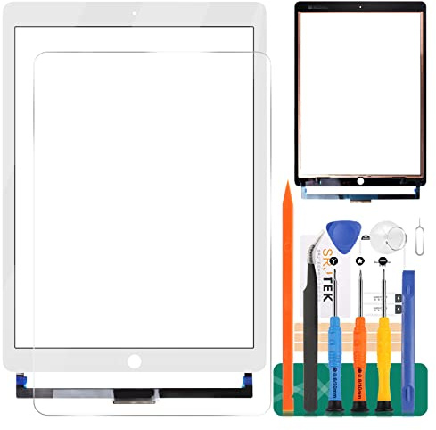 Écran de remplacement A1670 pour iPad Pro 12.9 2017 pour iPad Pro 12.9 2017 2ème génération Digitizer écran tactile de remplacement A1671 A1821 (sans écran LCD) (blanc)