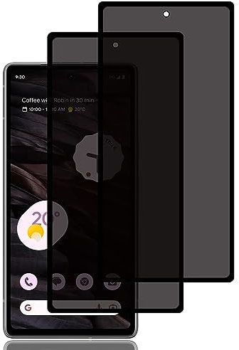 BCHKLAI Protector Pantalla de Privacidad para Google Pixel 7a [2 Piezas],Cristal Vidrio Templado Antiespia,Dureza 9H,Anti-Rasguños,Huellas Dactilares libre,Anti-Espía Protector Pantalla