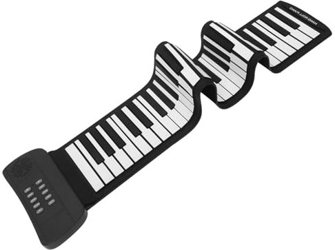 Vaguelly 61 Rollenklavier Klappbare Klaviertastatur Rollbares Klavier Klappbares E-piano Flexibles Klavier Klavierinstrument Mit 49 Tasten Hand Kieselgel Geburtstagsgeschenk Kind Falten