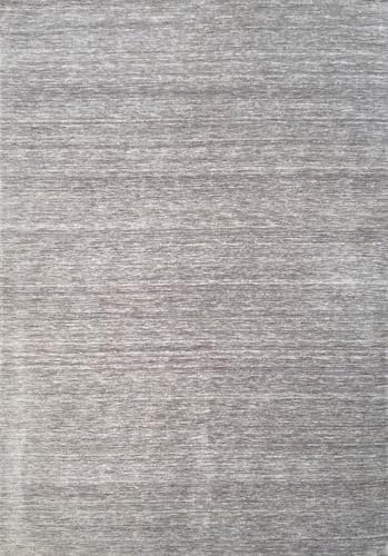 WAWA TEPPICH Grau 170x240 cm Orientteppich Handgewebt Gabbeh Teppich 100% Wolle