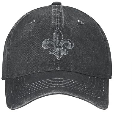 Baseballkappe Hip Hop Sonnenhut Hip Hop Baseball Caps Verstellbare Hüte Frankreich Royal Fleur De Lis Lilie Sommer Schirmmütze Französisch Gewaschene Baumwolle Hut Vintage Geburtstagsgeschenk
