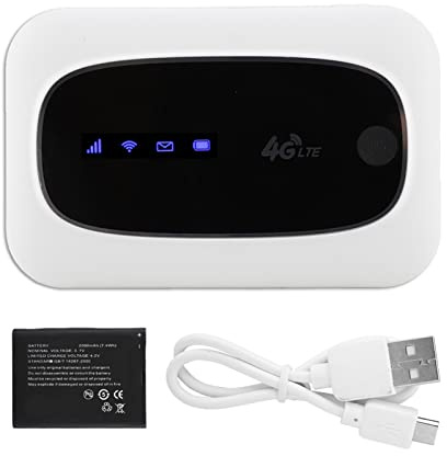 Yctze Tragbarer 4G-WLAN-Modem, Kabelloser Mobiler Router-Hotspot, Geeignet für Europa und Asien (White)