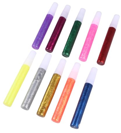 SEWACC 5sets Penne Colla Glitter Colorate Per Pittura e Decorazioni Fai Te Misti Per Progetti Scolastici Artigianato e Festività