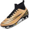 Donbest Fußballschuhe Herren Kunstrasen Fussballschuhe Kinder Jungen Stollen Spikes Cleats Outdoor Sport Football Schuhe Professionelle Trainingsschuhe Fg Ag,Gold EU32