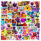 Smiling Critters Aufkleber 50 Stück Wasserfeste Niedliche Cartoon Spiele Aufkleber für Skateboard Laptop Gepäck Telefon Gitarre Scrapbook Auto,Vinyl Funny Horror Stickers für Erwachsene Jugendliche