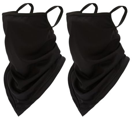 Visxcnu 2 Stücke Bandana Gesichtsmaske mit Damen & Herren Outdoor-Sportarten Ski Motorrad Radfahren Wandern Trekking Ohrschlaufen Bandana Ski Maske Outdoor Schal Gesichtsmaske