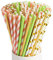 maxtachi Paille en Papier,100 Pièces Rélégant et Durable Pailles Papier,Différents Modèles,Pour Jus,Milkshake,Cola-Vagues d'or,Vagues Vertes,Points d'or,Rayure Rose