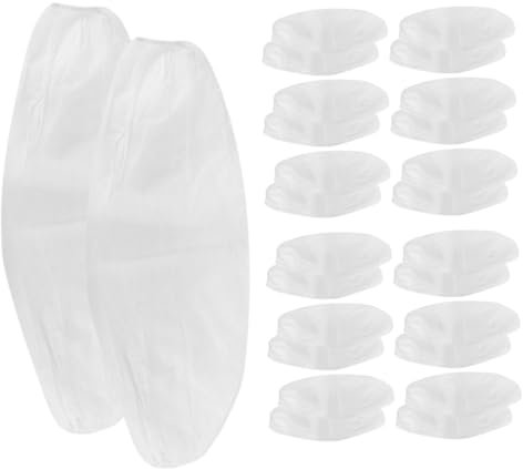 ULTECHNOVO 50 Stück Atmungsaktive Arm Schutzhüllen Weiß Elastische Armstulpen Für Hausreinigung Und Küche Staub Und Schmutzschutz Langlebige Armabdeckungen