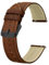 BISONSTRAP Extra Lange Armband 20mm, Leder Uhrenarmband für Herren, XL Ersatzarmband für Große Handgelenke, Toffeebraun (Schwarze Schnalle)