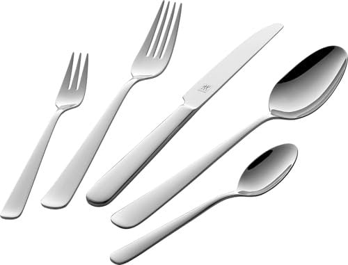 ZWILLING Swing Besteckset, 68-tlg, für 12 Personen, 18/10 Edelstahl, Essbesteck poliert, spülmaschinengeeignet, Silber