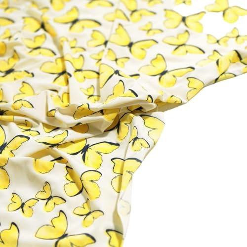 TOLKO leichter knitterfreier Sommer Jersey Meterware für Shirt Kleid Rock | Weich blickdicht elastisch | Kleiderstoff Kostümstoff Jerseystoff | 140cm breit Stoffe zum Nähen und Dekorieren
