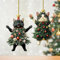 Weihnachtsbaum Katze, 2 Stück Schwarze Katze, Weihnachtsbaum Deko Hängende Ornament Acryl Anhänger für Weihnachten Tür Fenster Drinnen und Außen, Weihnachtsdekorationen (2)
