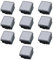 10x Pulsante portanome, 2 moduli, Moduli neri, Compatibile Con Vimar Arke', frutti, interruttori, pulsanti, deviatori, dimmer, sensori, PIR, buzzer, Per Placche originali e compatibili