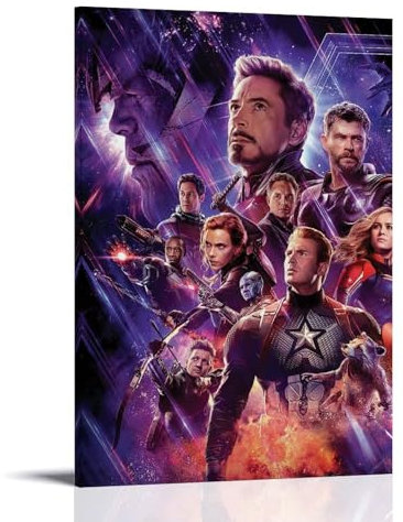 YXRONG Avengers Endgame (2019) V3 Filmposter, Dekoration, Ölgemälde, Leinwand, Poster, Kunstgemälde, Schlafzimmerdekoration, 30 x 45 cm, Rahmenstil