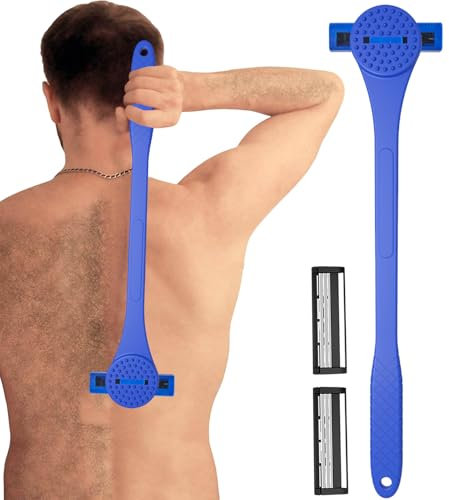 Rückenrasierer für Herren, Körperhaarschneidewerkzeug, hautfreundliches Massagegerät, robust, 45,7 x 8,1 cm, Rückenrasierer für