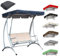 Hollywoodschaukel Dachbezug, Wasserdicht Universal Ersatzdach, Dach Hollywoodschaukel 2- 3 sitzer, Sonnendach für Hollywoodschaukel, Vordach zur Einfachen Montage(Size:142*120*18cm,Color:Blau)