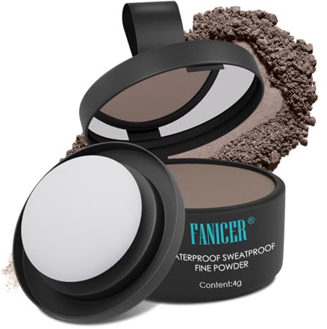 Ansatzpuder, Haaransatz Ausbessern & Haarausfall Abdecken,Unsichtbares Ansatzpuder, Haaransatz Puder unsichtbares, Haar Make-up zur Haarverdichtung für Frauen und Männe(Dunkelkaffee)