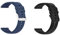 Foyscr 2 Pack Silicone Strap, Quick Buckle Waterproof Soft,Stainless Steel Buckle, Unisex Smartwatch Band, Sport Watch Strap (Black Buckle+Blue-20mm)
