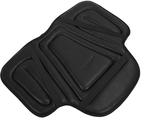 Sorandy Pferde -Sattelpad, PU Leder und Memory Foam Stoßdämmung Sattelpolster, Pferdesvorräte, Reitkissen, Anti -Slip Reitstätten Sitzkissen (Black)