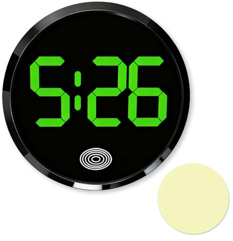 TaimeiMao Reloj para salpicadero de coche, reloj electrónico autoadhesivo