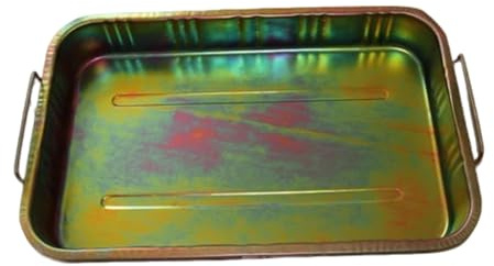 Galvanized Steel Oil Drip Pan, Metal Drip Tray, Oil Drip Pan for Under Car, Drip Tray, Condensate Drain Pans, Suitable for Home, Industry, School, Airport(50x38x9.5cm/20x15x3.7in)