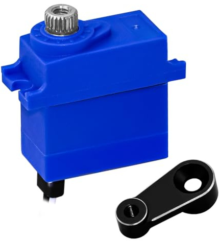 Fegtrtyoa Mini Servo 4,5 Kg pour Voiture RC TR-4 2065, Engrenages Métalliques, Micro Servo Étanche 3 Broches, Compatible avec Les Modèles TRX4M 1/18 et TRX4 1/10.