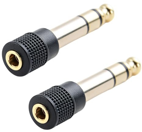LiRRvb Headphone Adapter 6.35mm (1 / 4inch) Male to 3.5mm (1 / 8inch) Female Stereo Converters Adapter for Speakers Camcorders Headphone Converters