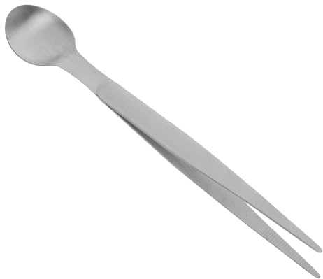 Milisten Probierlöffel und Essstäbchen aus Edelstahl 304 mit Integrierter Pinzette Kompakter Kochlöffel 20,5cm für Restaurant Küche und Zuhause Tragbar und Platzsparend