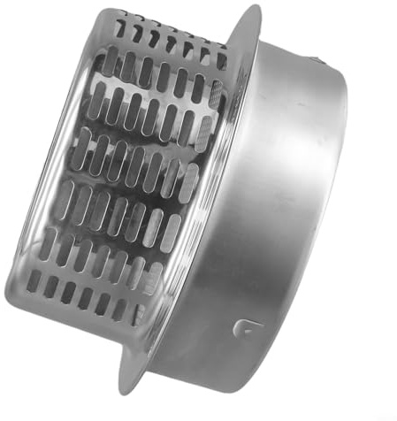 Entgoinggo Stainless Steel Chimney Cap, For Exterior Wall Air Outlet Boiler Exhaust Terminal And Fresh Air System Vent Cover, With Mesh Guard(190MM)