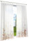 BAILEY JO 1er-Pack Gardine Schlaufen Floral Gardinen Mit Blumen Schmetterling Transparent Voile Vorhang (BxH 150x225cm, braun)