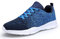 KOUDYEN Laufschuhe Atmungsaktiv Turnschuhe Schnürer Sportschuhe Sneaker für Herren Damen, 42 EU, Blau