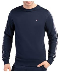 Tommy Hilfiger Herren Sweatshirt ohne Kapuze, Blau (Navy Blazer), XL