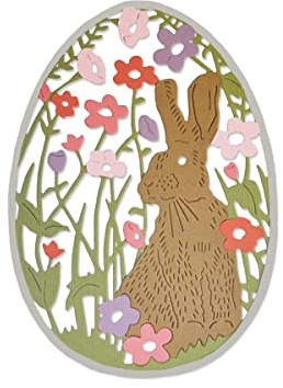 Sizzix Thinlits Stanzschablone-Wiesenkanninchen von Sophie Guilar, Stahl, Multicolour, 26 x 13 x 0.2 cm
