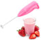 Espumador de Leche Inalámbrico, Mini Batidora Biberón, Emulsionador de Leche, Café, Chocolate, Batidos, Postres, Huevos, Color Rosa