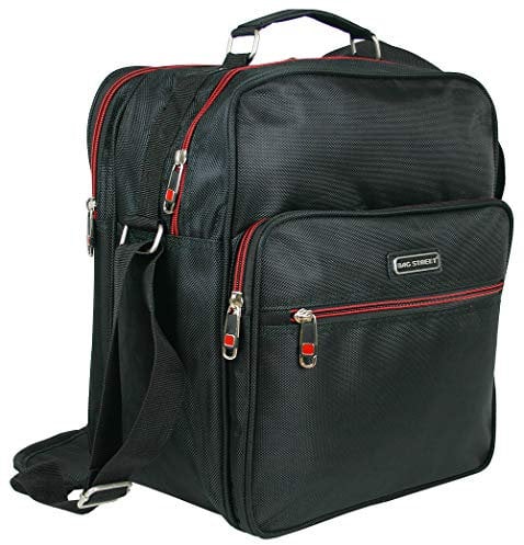 BAG STREET - Arbeitstasche für Männer - Flugbegleiter - Herrentasche - Nylon (Schwarz)