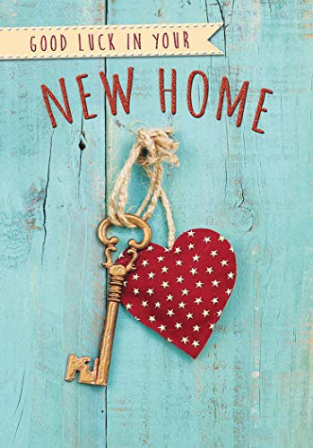 Piccadilly Greetings Biglietto per occasioni tradizionali per la nuova casa, 17,8 x 12,7 cm, blu rosso