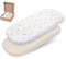 mimaDu - 2er Set Spannbettlaken Baumwolle Oeko-TEX 90x50 cm auch für 80x50, 80x45, 80x53, 90x45 - Spannbetttücher für Beistellbett & mittlere Babybetten - Baby & Kinder Matratzenschoner (Senf)