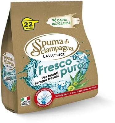 Spuma Di Sciampagna Waschmittel für Waschmaschine, frisches Pulver, 22 Waschgänge – 990 g