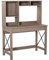 HOMCOM Schreibtisch mit 4 kleine Bücherregal aus Spanplatte platzsparend und geeignet für Schlafzimmer Büro Natur 105 x 50 x 137,5 cm