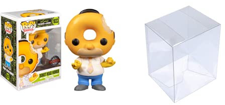 POP Funko Pop! The Simpsons Treehouse of Horror Donut Head Homer Special Edition Exclusive Bundled with Pop Protector,4 inches, Multicolor