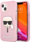KARL LAGERFELD KLHCP13XKHTUGLP Hülle für iPhone 13 Pro Max 6,7 rosa Glitter Karl`s Head