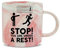 Hippowarehouse Stop! You are Under a Rest! - Music Note Printed Mug Various Colour Options Ceramic Cup Kitchenware 11oz