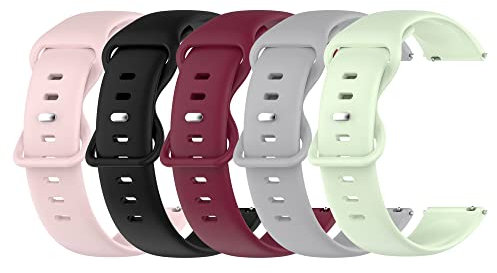 Chofit (5er-Pack) Gurte kompatibel mit Polar Pacer/Ignite 2 Riemen, weiches Silikon verstellbares Sport Armband Ersatz Armband Armband Zubehör für Pacer/Ignite 2/Ignite (groß, 5B)