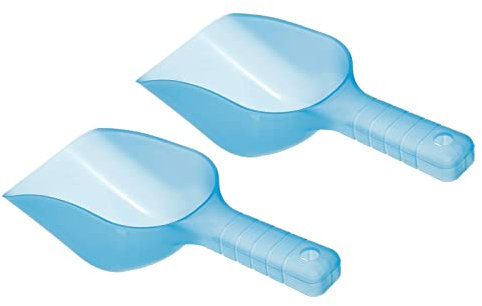 PATIKIL 12oz Ice Scoop, 2 Pack Plastic Ice Maker Shovel for Kitchen Bar Party, Blue