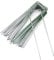 QWORK® 50 Stück Erdanker, bodenanker, Halb Grün, 150 MM Lang, 40 MM Breit, Ø 2.5 MM, Uförmige Erdanker für Gartenarbeit Kunstrasen, Zaun & Netz