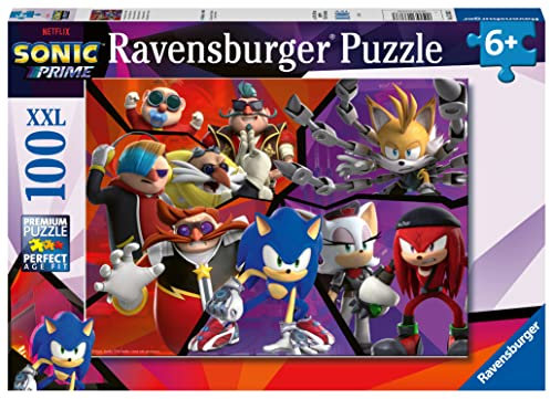 Ravensburger Sonic Prime Jigsaw Puzzle for Kids Age 6+ - 100 Pieces XXL