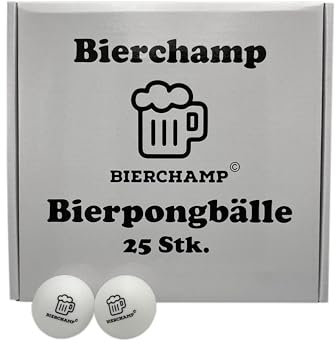 Bierchamp© - Bierpongbälle - Bierpong Bälle - 25 STK. - Bierpongbälle Multipack 25 STK. - Beerpongballs - Beerpong - Bierpongbälle 40 mm Bierpongbälle - Ping Pong Bälle - Bierpongball
